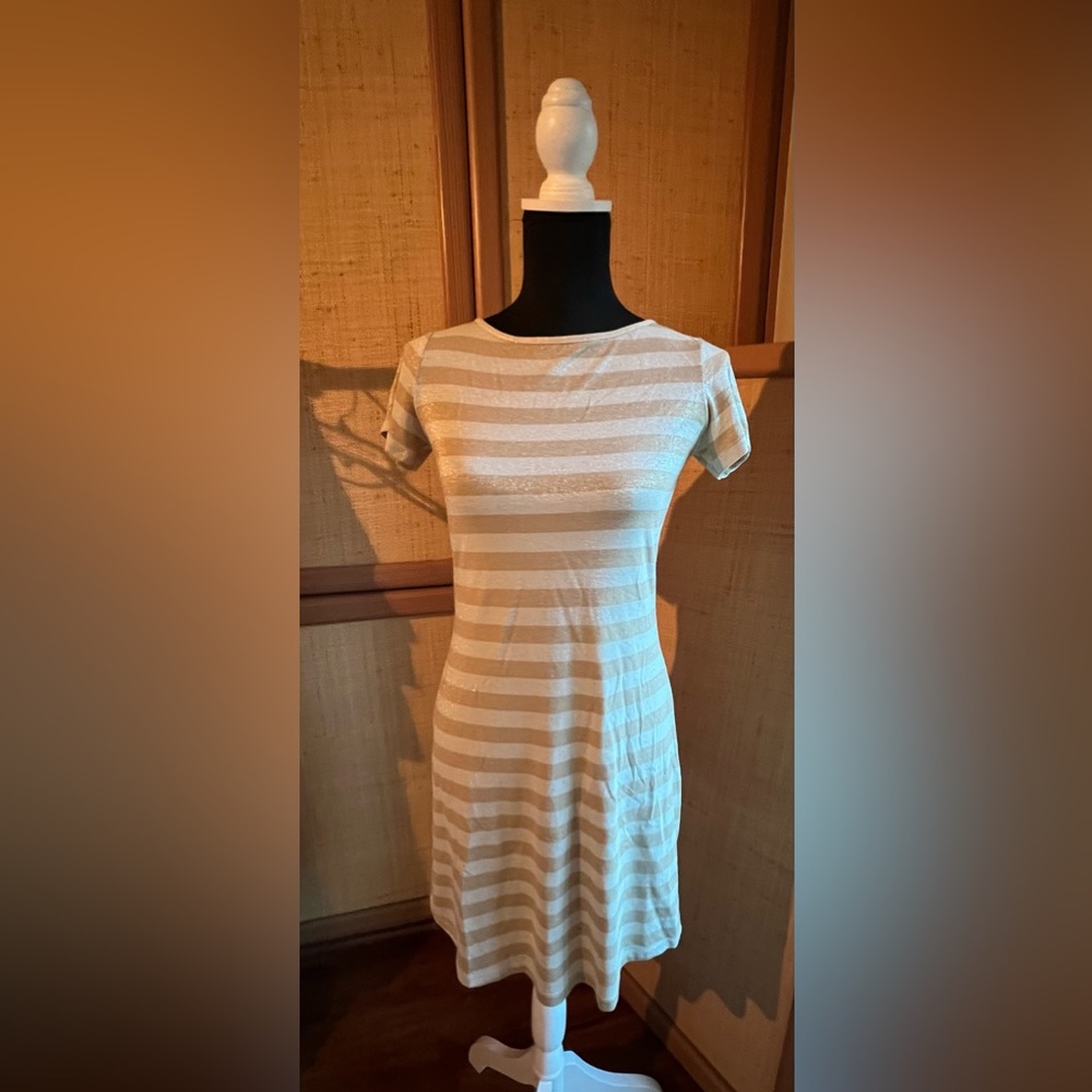 Lu Lu Lame Gold T shirt dress Size S